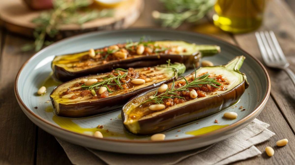 Aubergines grillées marinées : une entrée estivale à savourer