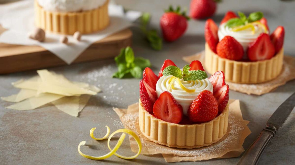 Une douceur estivale : tartelettes à la fraise et fromage frais