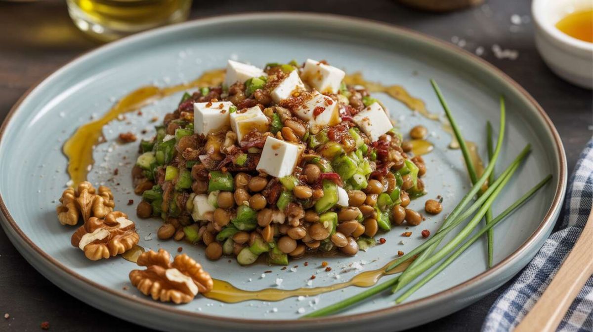 Salade d’automne : lentilles à la feta, un délice équilibré