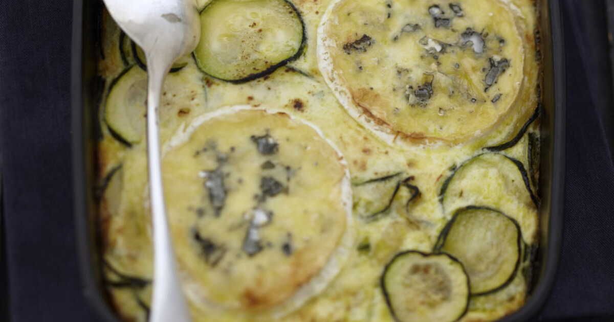 Gratin de courgettes au bleu