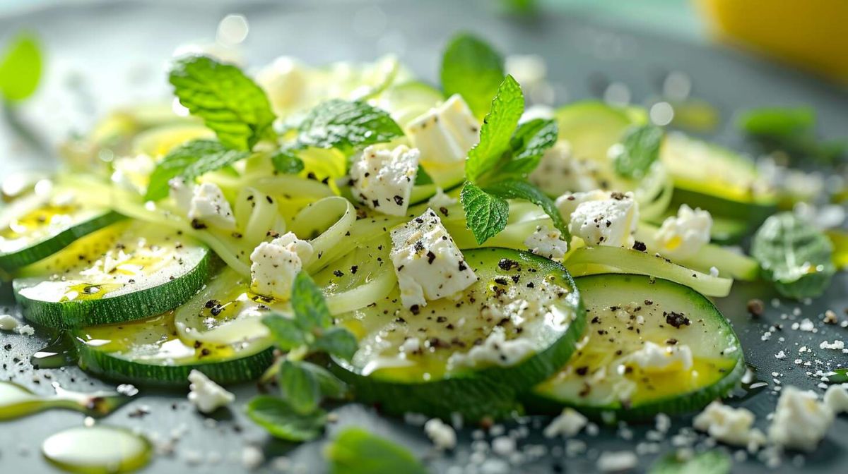 Découvrez la salade de courgettes à la feta, une vraie délice estival