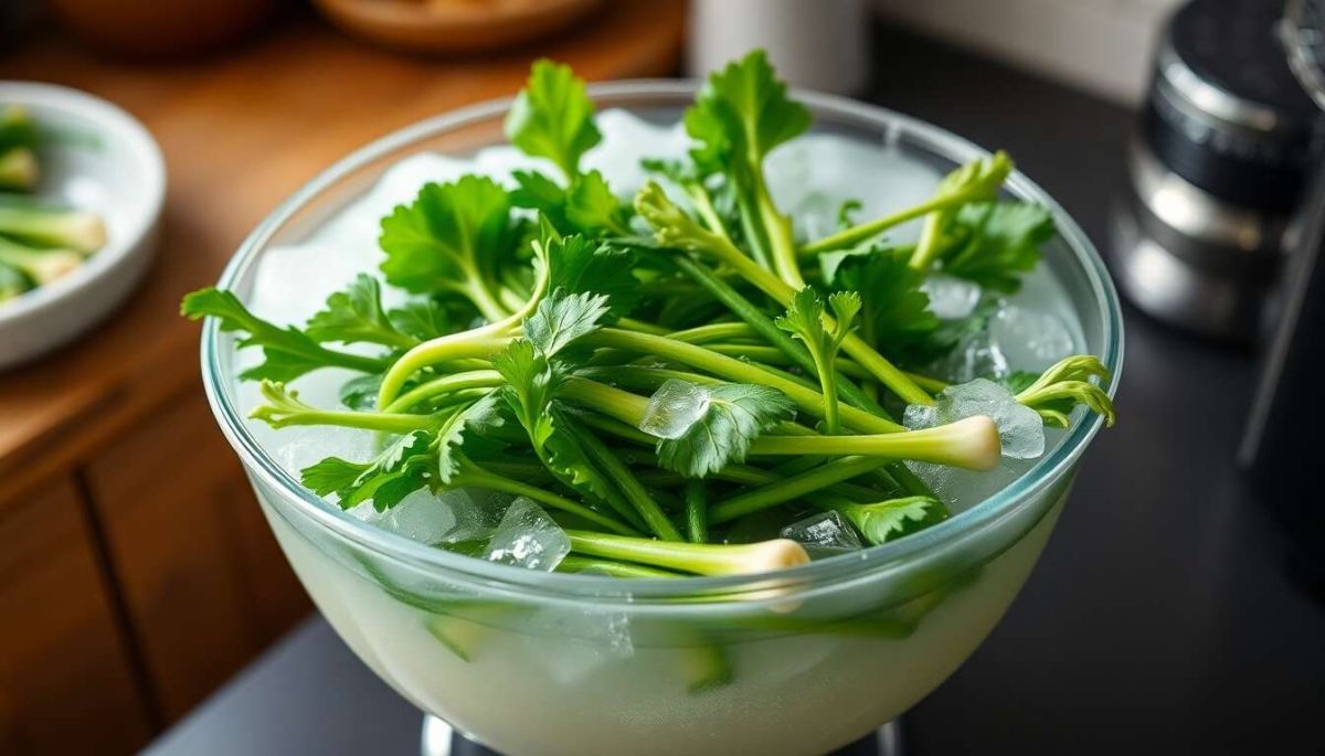 Le bain glacé : l'astuce incontournable pour sublimer vos légumes verts