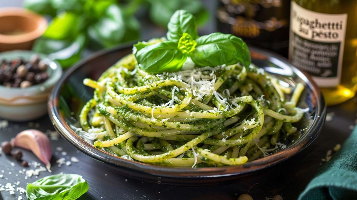 Découvrez le bonheur des spaghetti au pesto maison