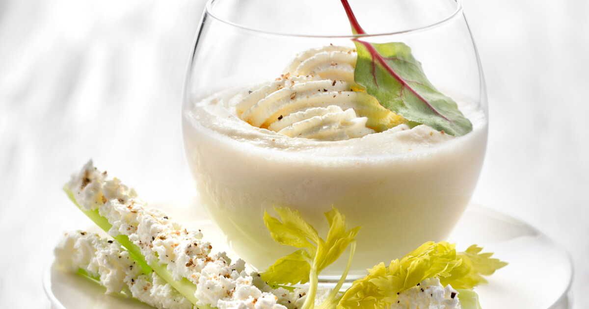 Velouté cru de céleri rave à l’amande