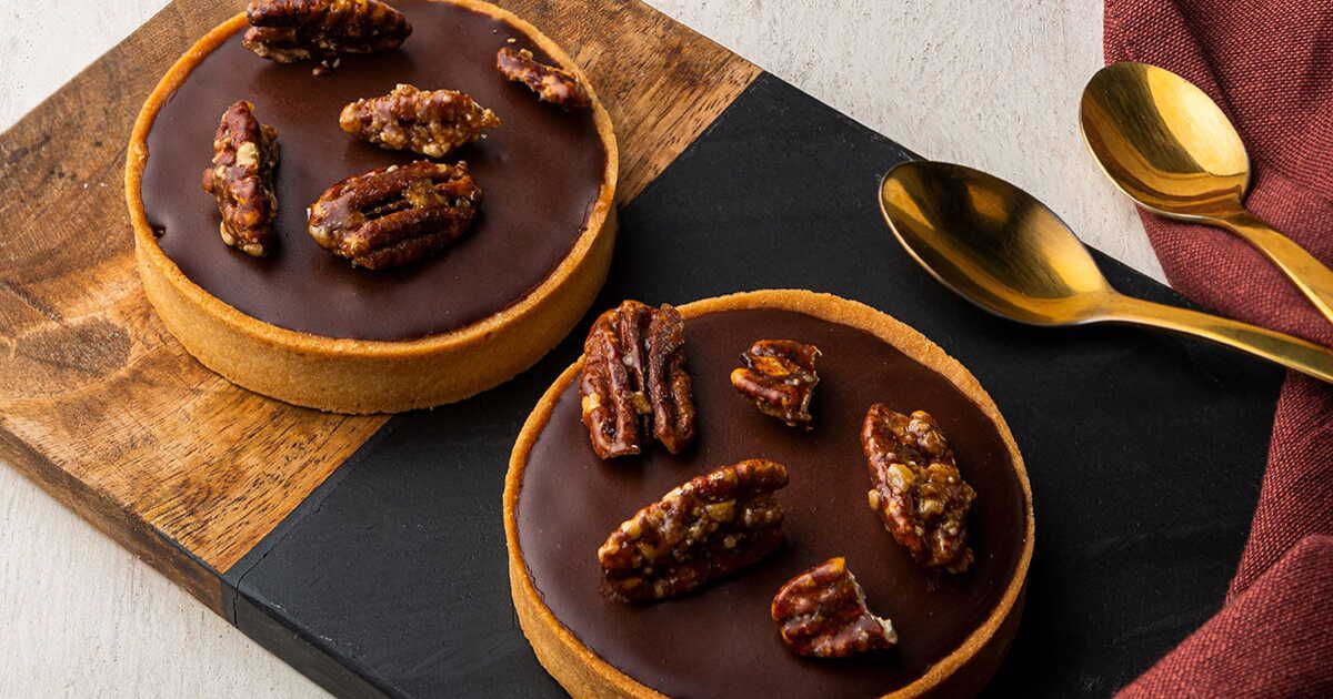 La tarte chocolat, noix de Pécan, par David Gallienne et Nespresso