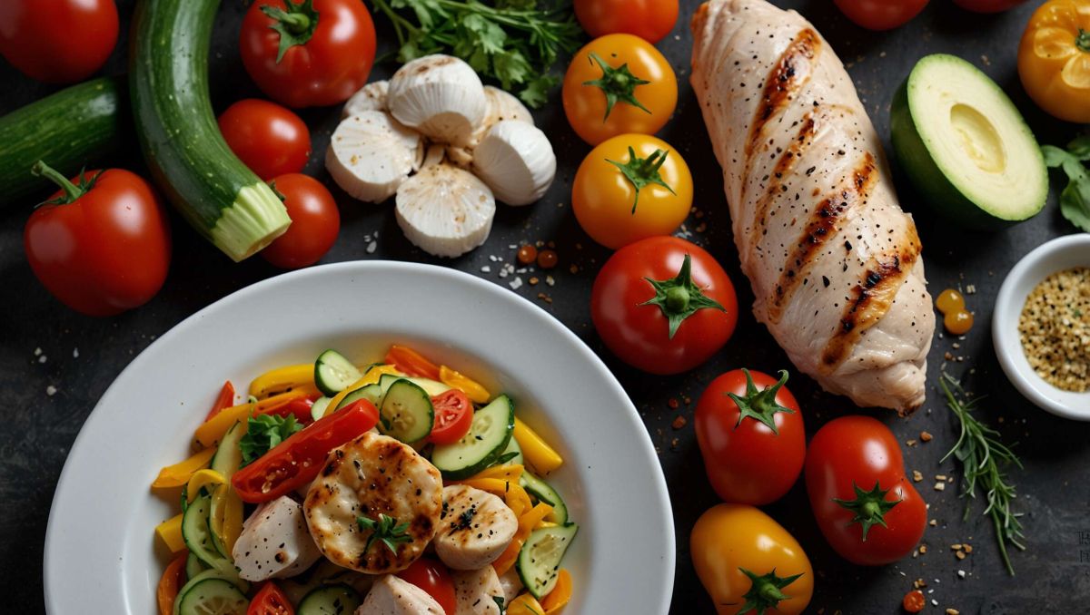 Savourez l'été avec une poêlée de légumes et du poulet grillé