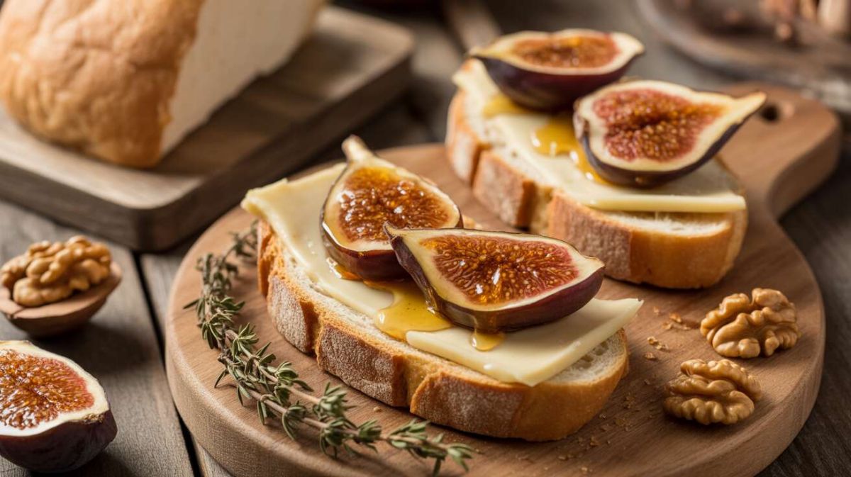 Une tartine délicieuse de figues et fromage à raclette pour régaler vos invités