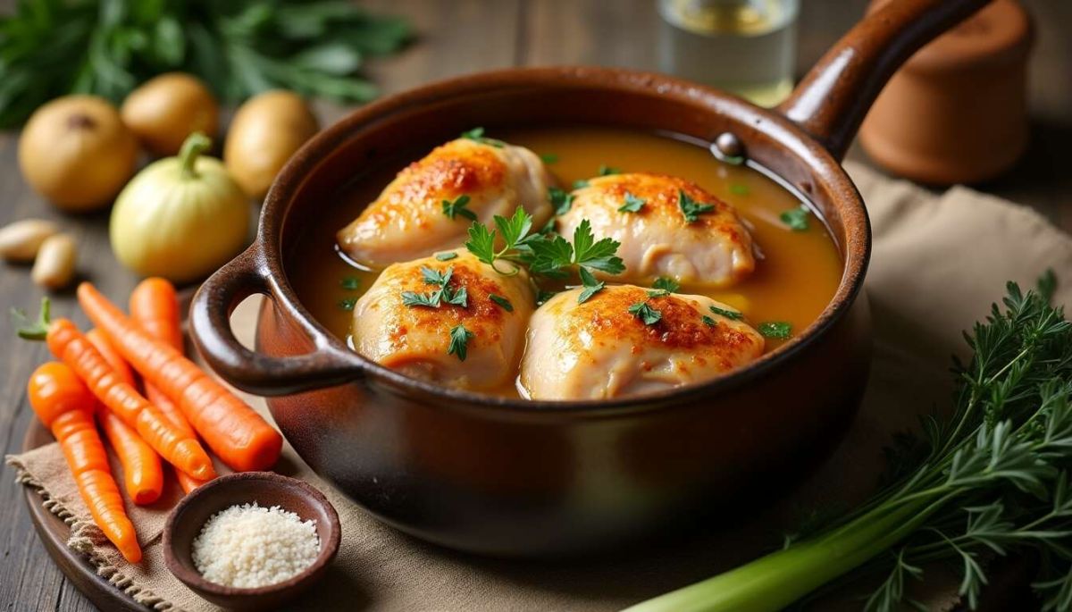 Un pot-au-feu de poulet réconfortant pour les jours d'hiver