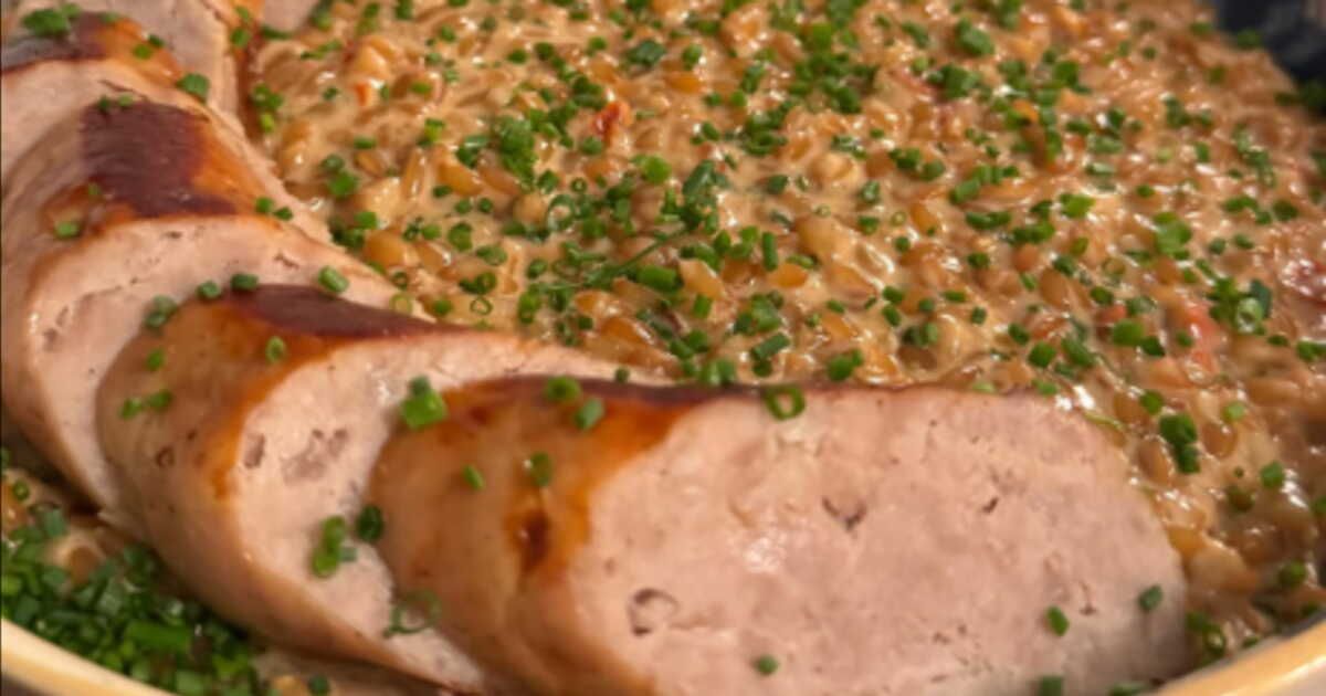 la recette de risotto d’épeautre et saucisse qui réchauffe les cœurs
