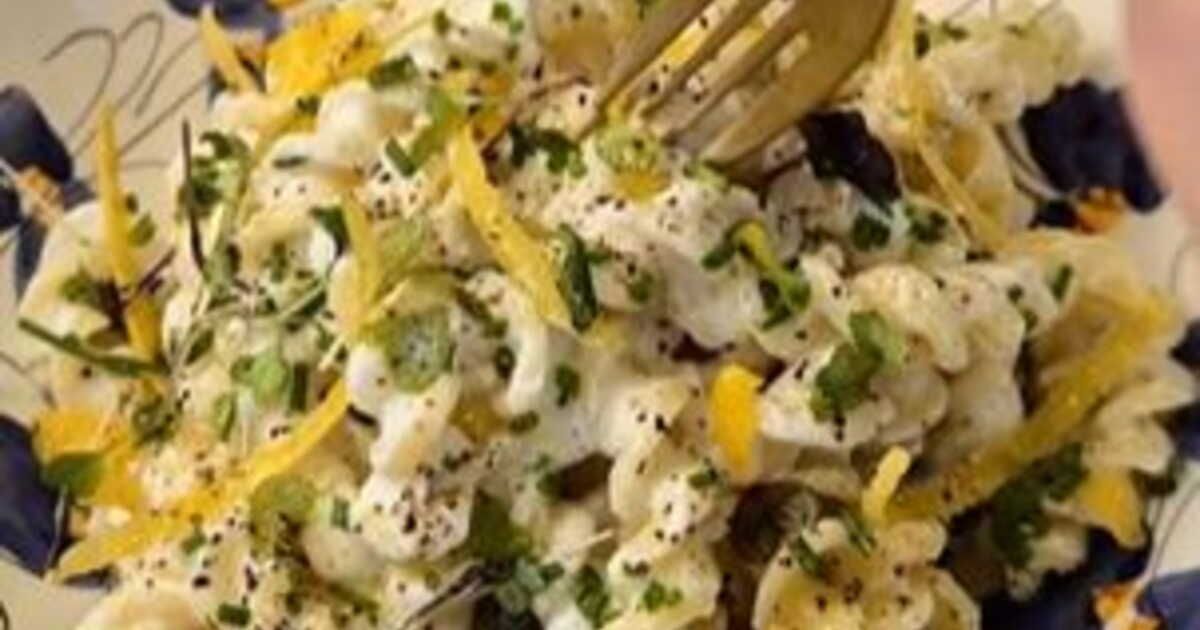 Pâtes ricotta et citron : un délice estival à savourer froid ou tiède