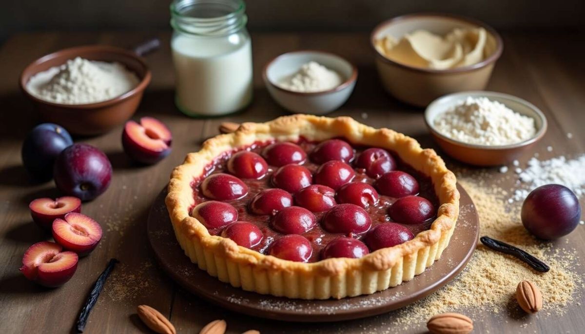 Réveillez vos papilles avec une tarte aux prunes revisitée sans sucre ni beurre