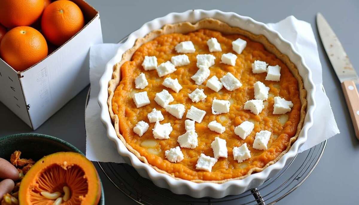 Une tarte au potimarron et chèvre pour régaler vos papilles