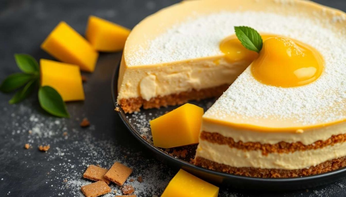 Un cheesecake à la mangue qui fait rêver
