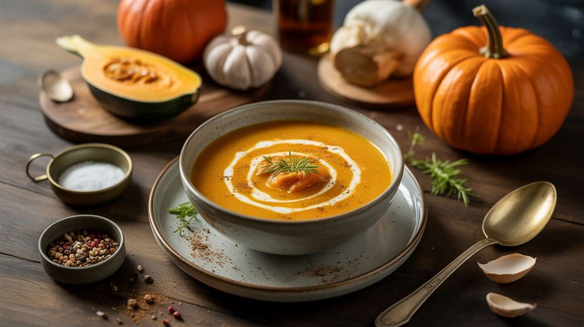 la douceur de la soupe de potiron au mascarpone, réconfort à la clé