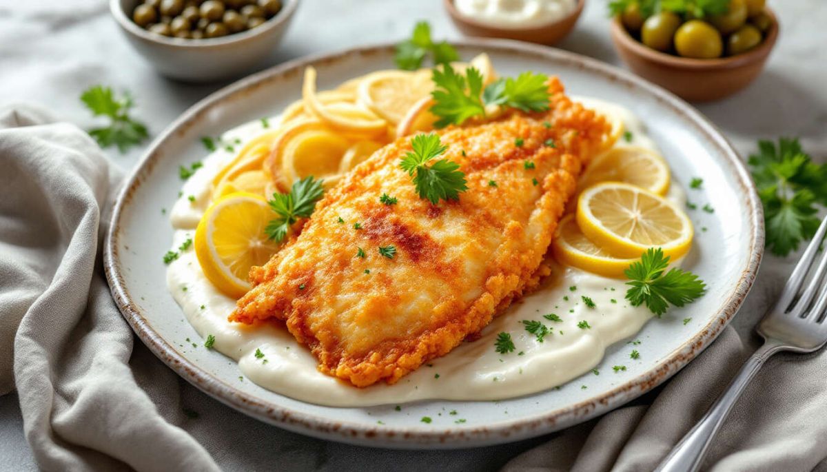 Filets de perche : une délicieuse recette avec sauce tartare et pommes persillées
