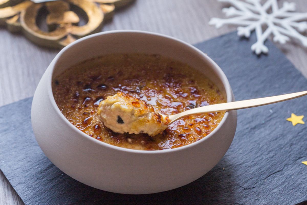 Crème brûlée au foie gras et truffe noire
