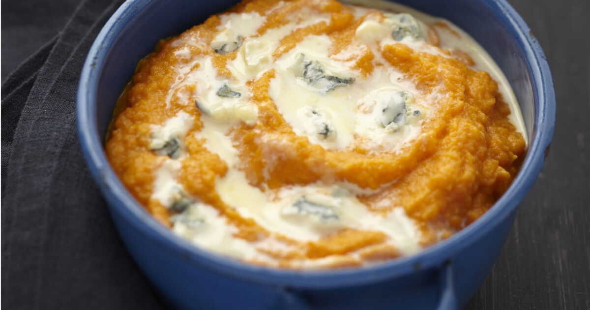 La délicieuse alliance de la purée de carotte et du fromage bleu