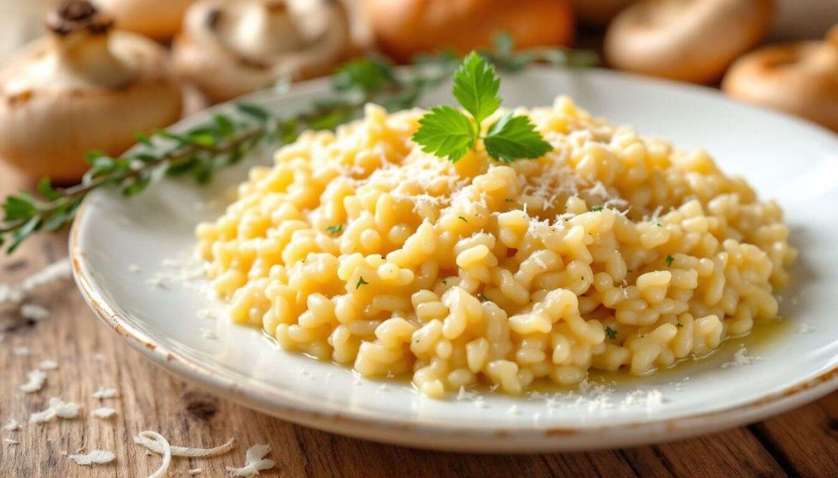 Un risotto aux champignons prêt en 10 minutes : simplicité et saveurs